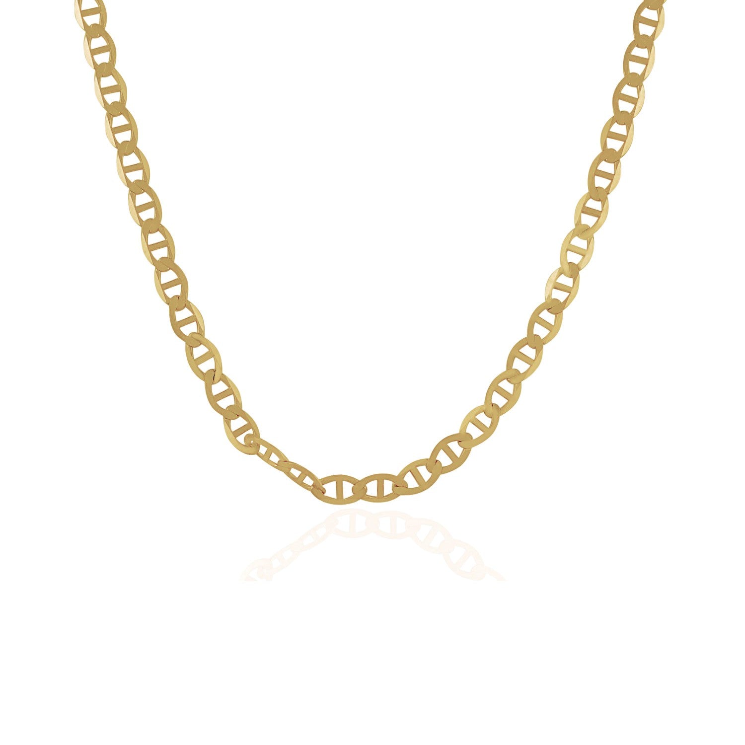 4.5mm 10k Yellow Gold Mariner Link Chain
