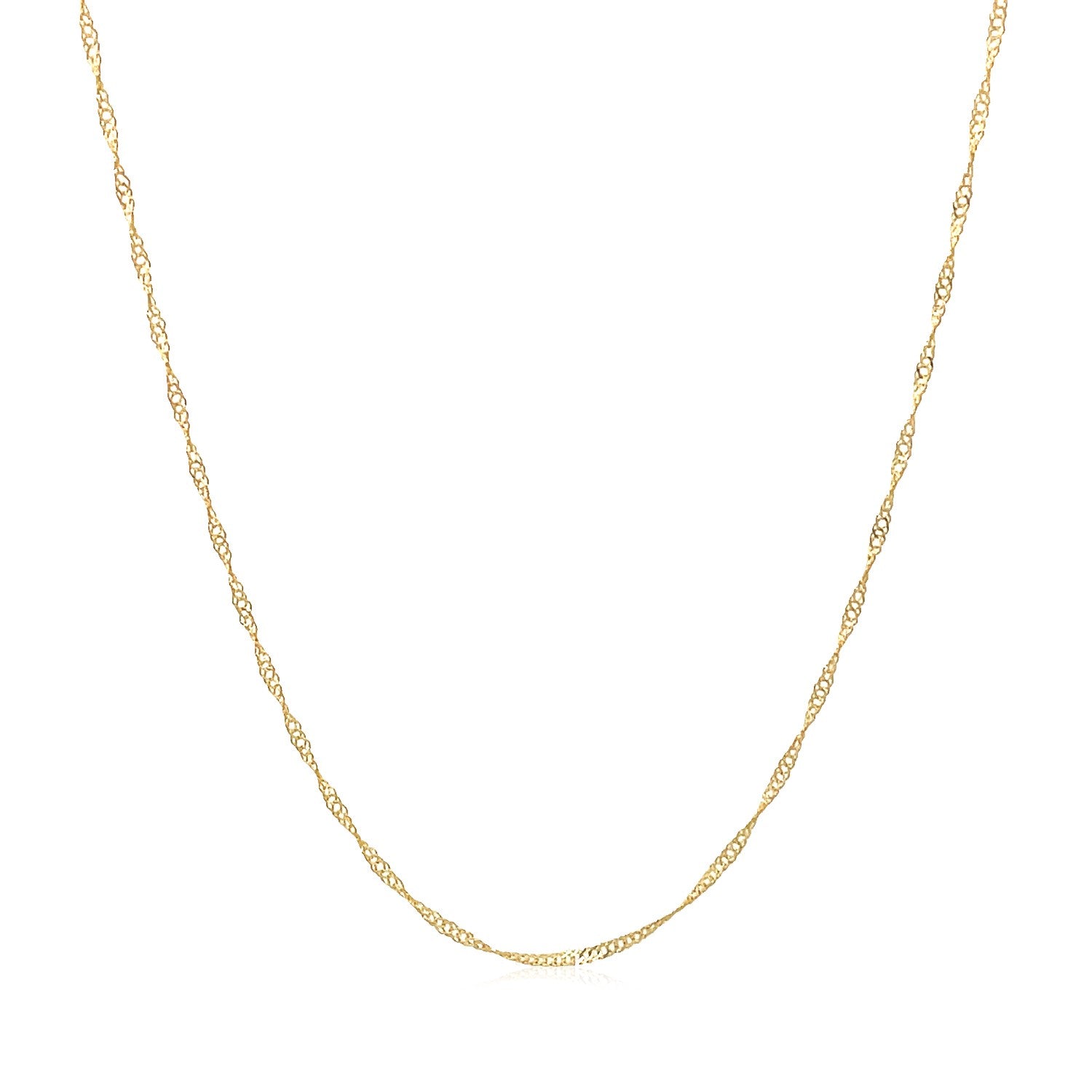 14k Yellow Gold Singapore Chain 0.6mm