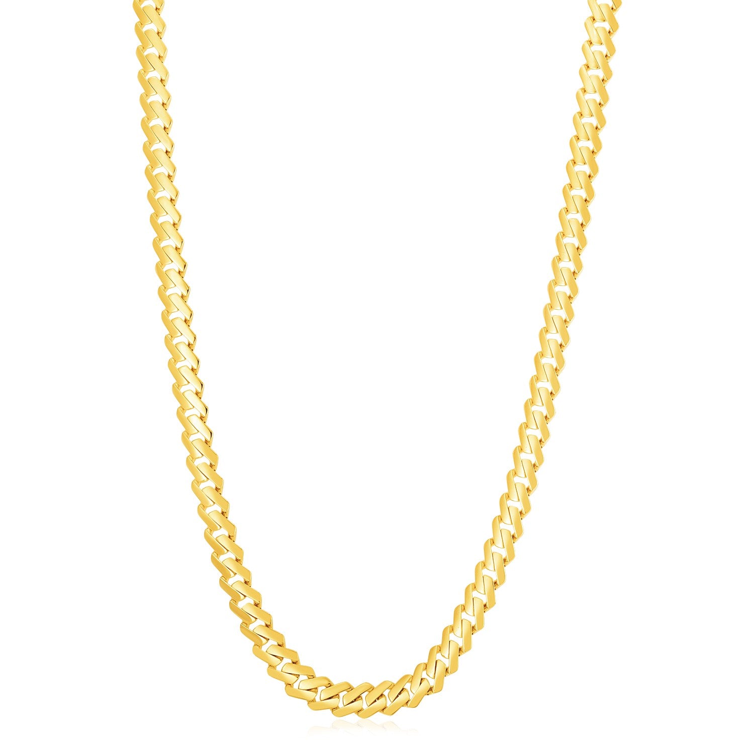 14k Yellow Gold High Polish Modern Lite Edge Chain (8.0mm)