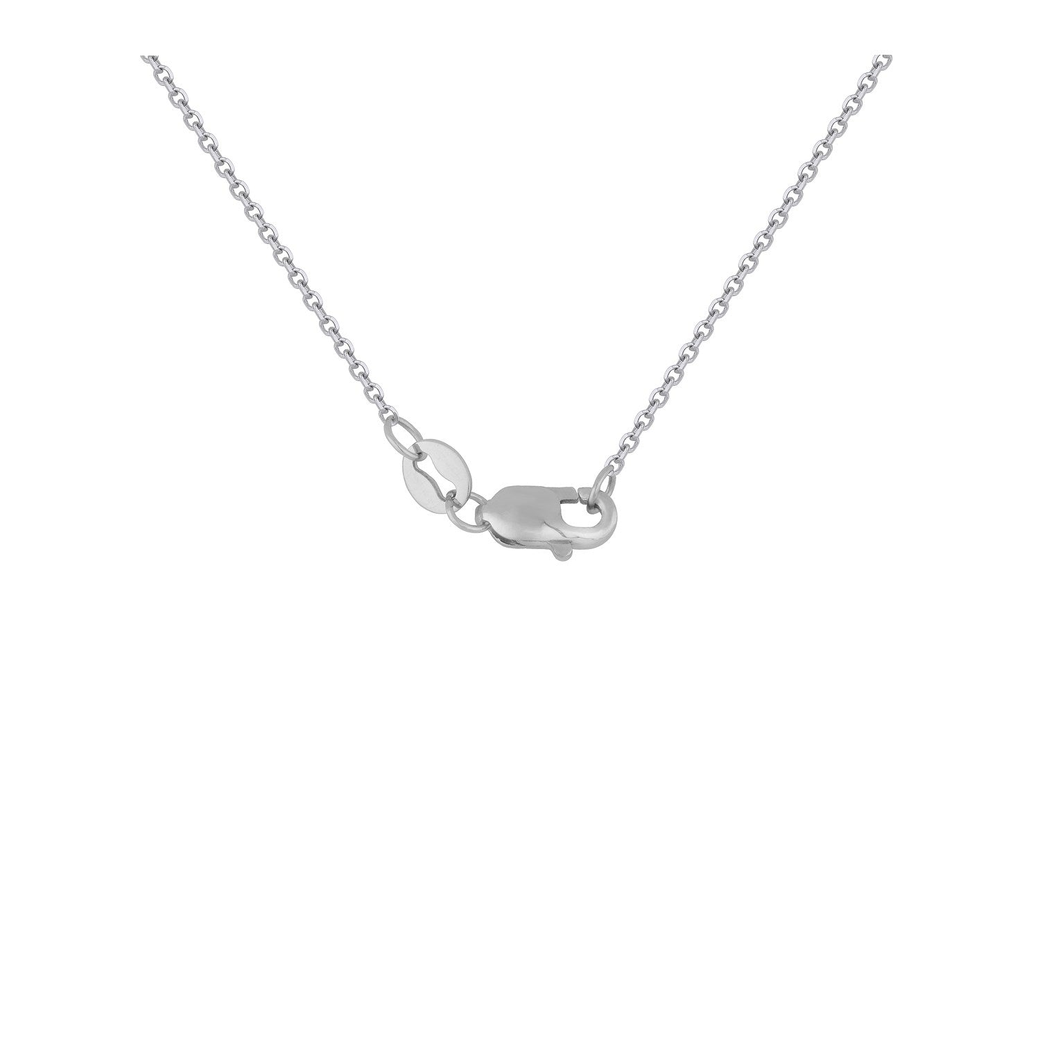 Colgante de triple triángulo con diamantes en oro blanco de 14 k (1/5 quilates)