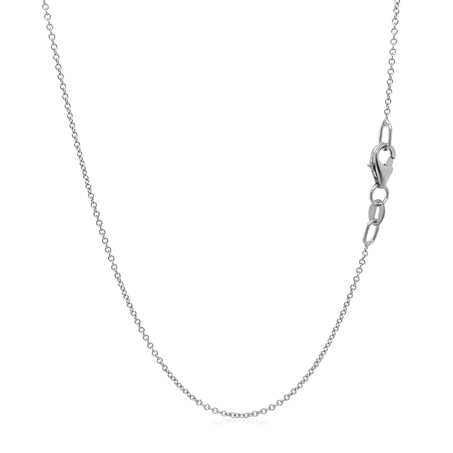 Chaîne forçat double extensible en or blanc 14 carats (1,0 mm)