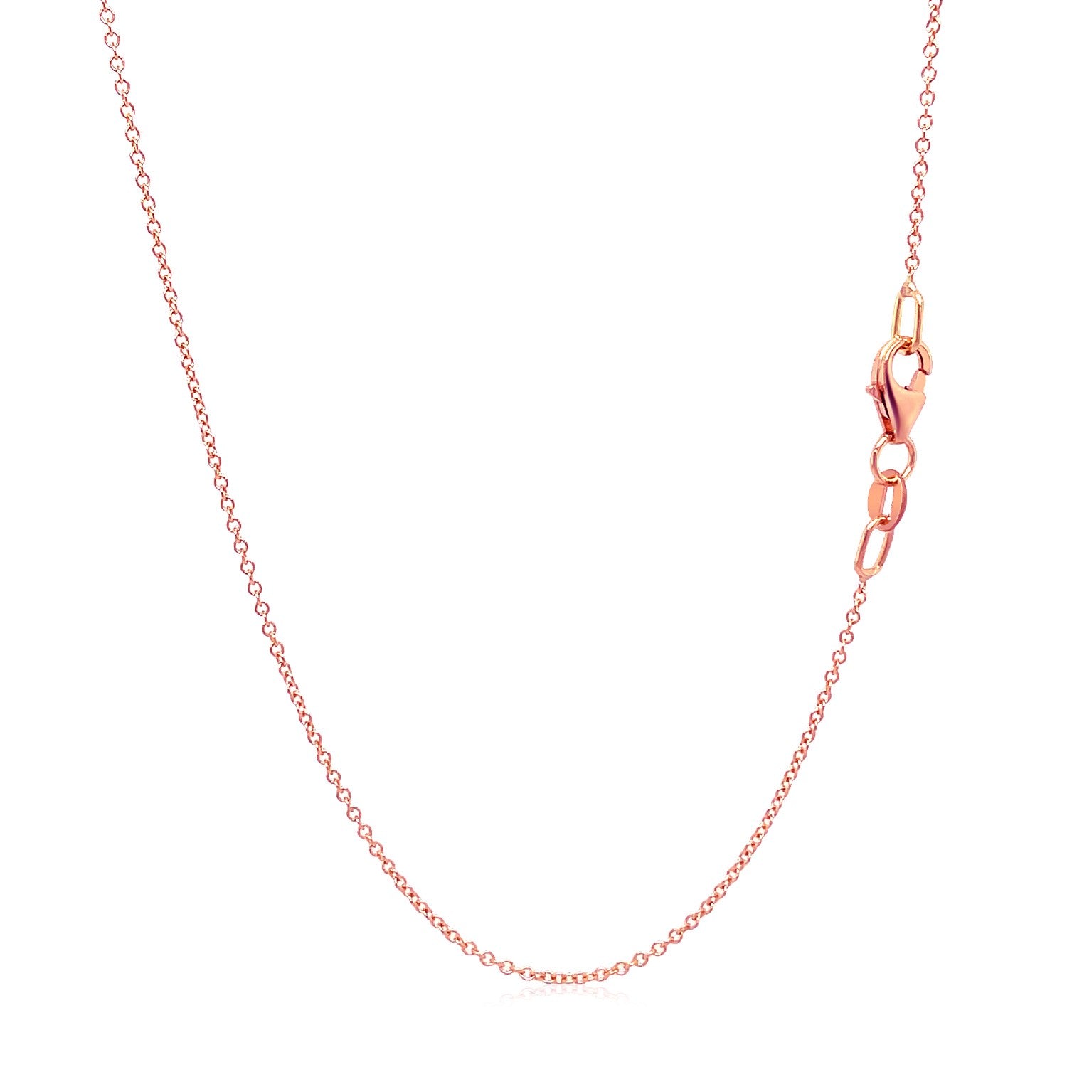 Chaîne forçat double extensible en or rose 14 carats (1,0 mm)