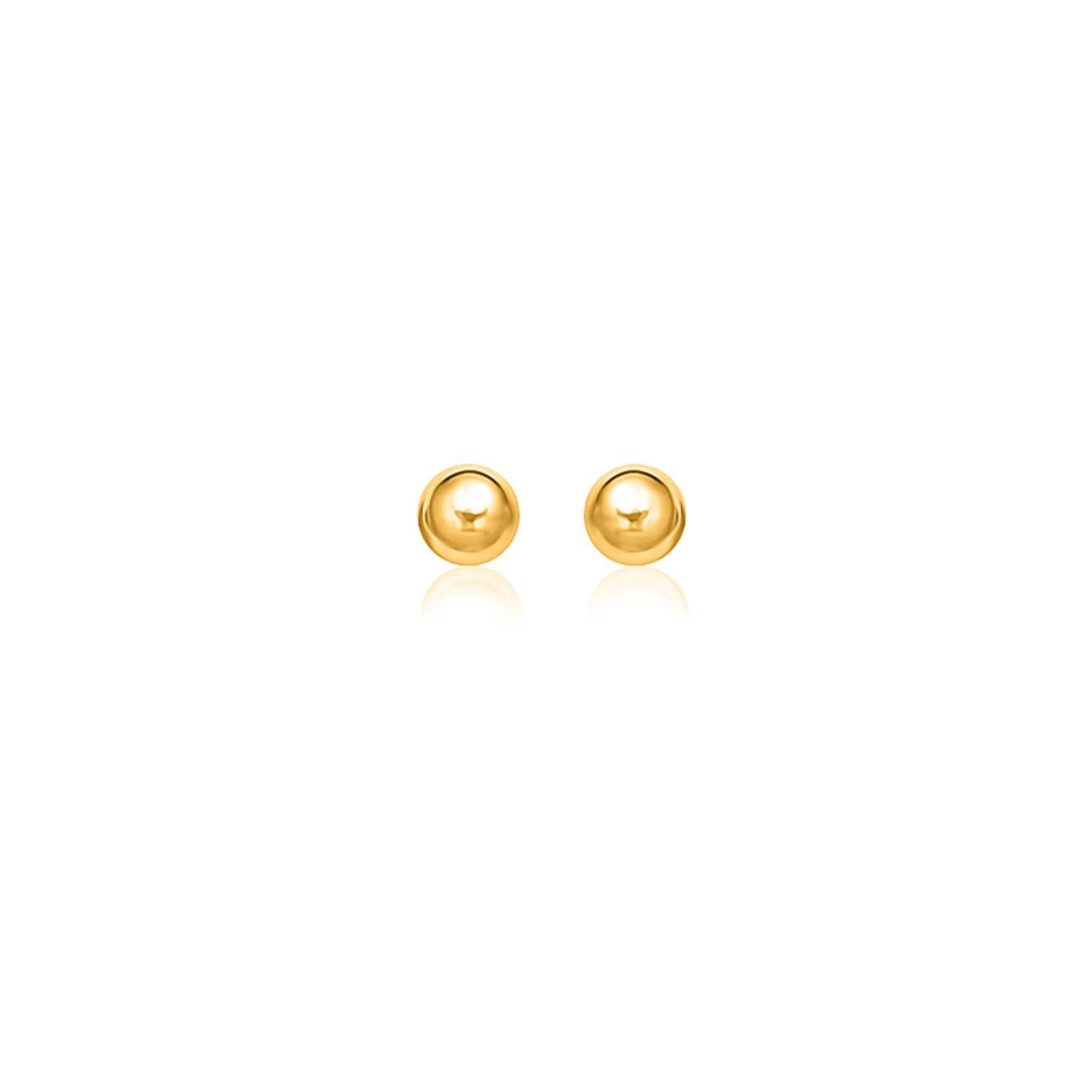 Boucles d'oreilles rondes en or jaune 10 carats (6,0 mm)
