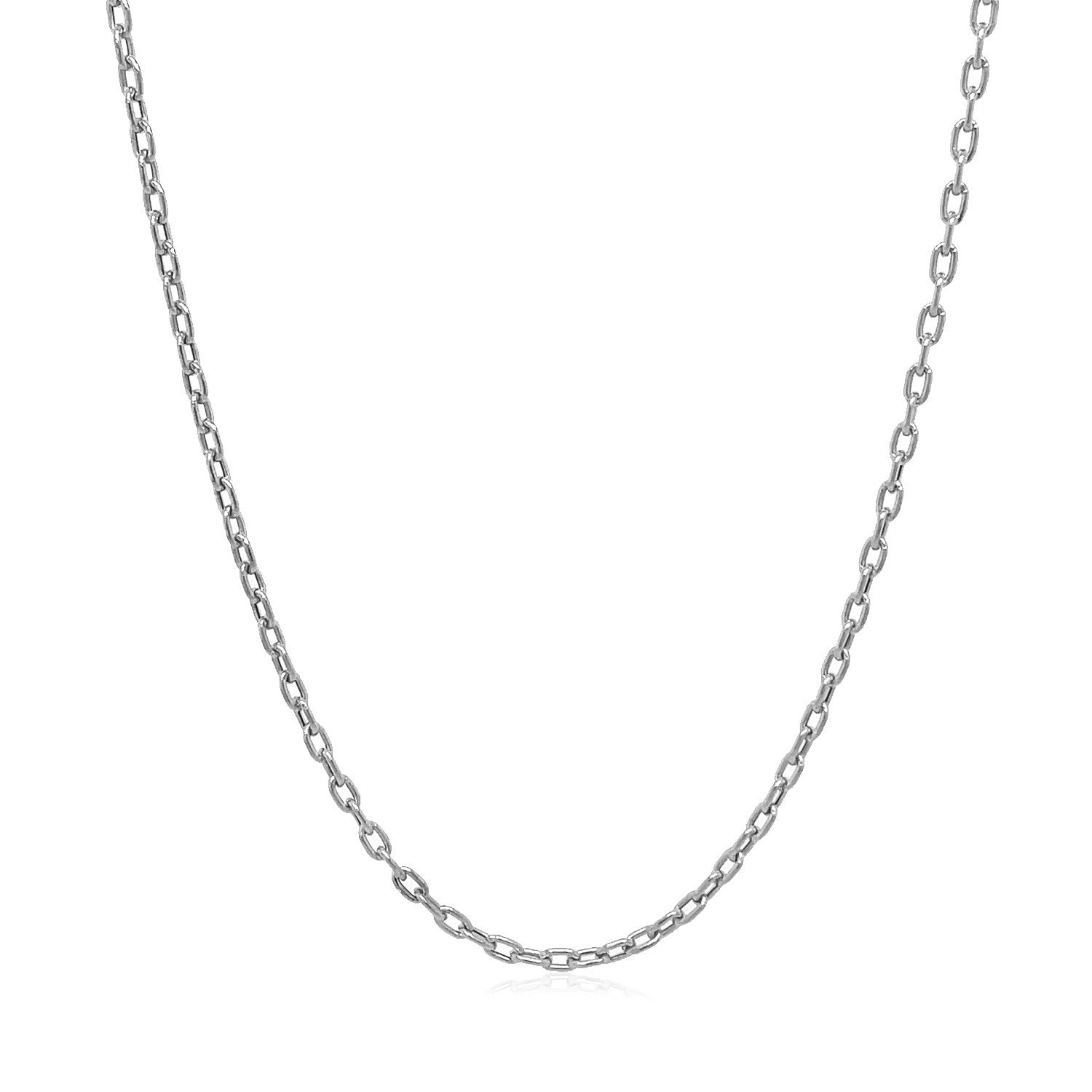 Chaîne forçat double extensible en or blanc 14 carats (1,9 mm)