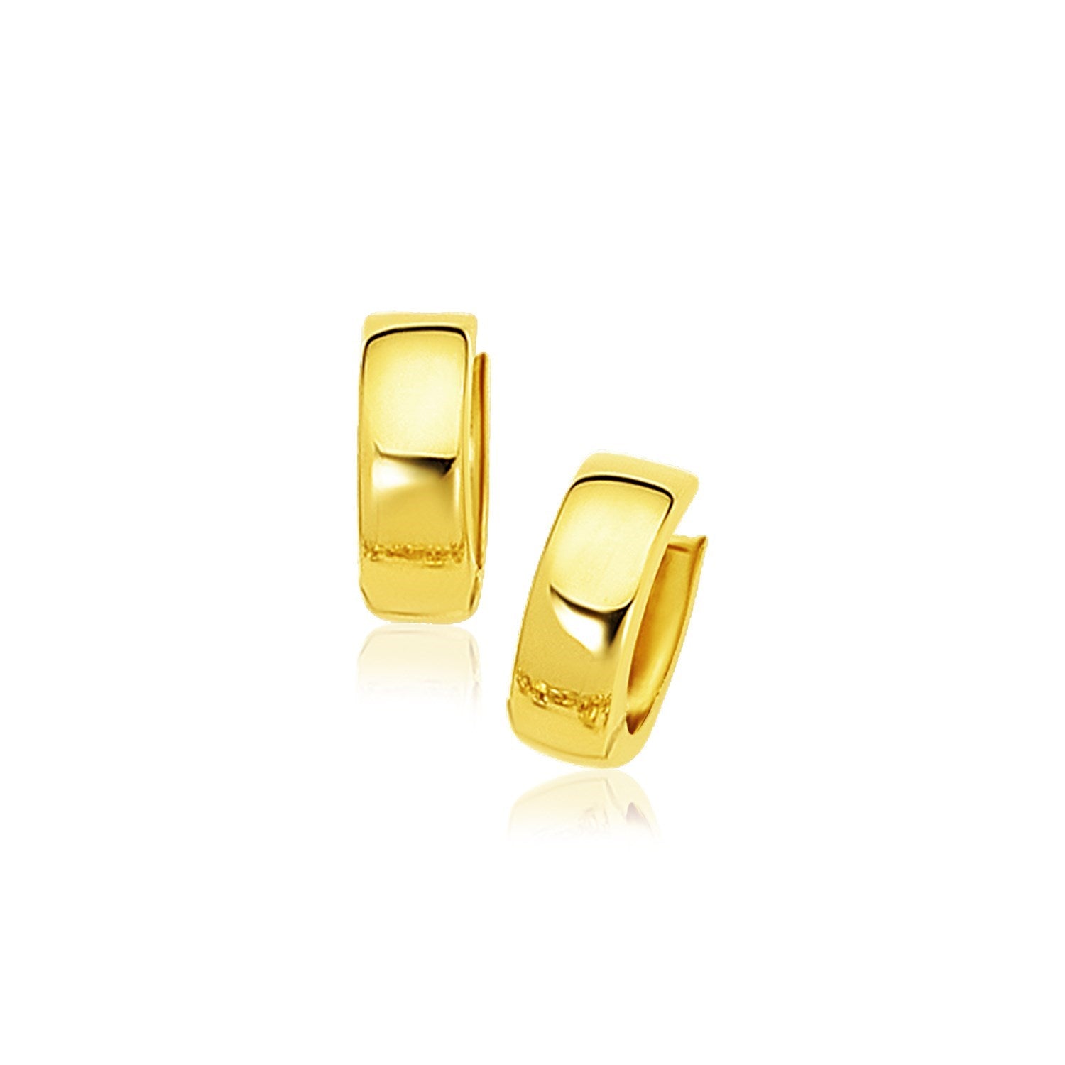Aretes tipo argolla de oro amarillo de 10 k