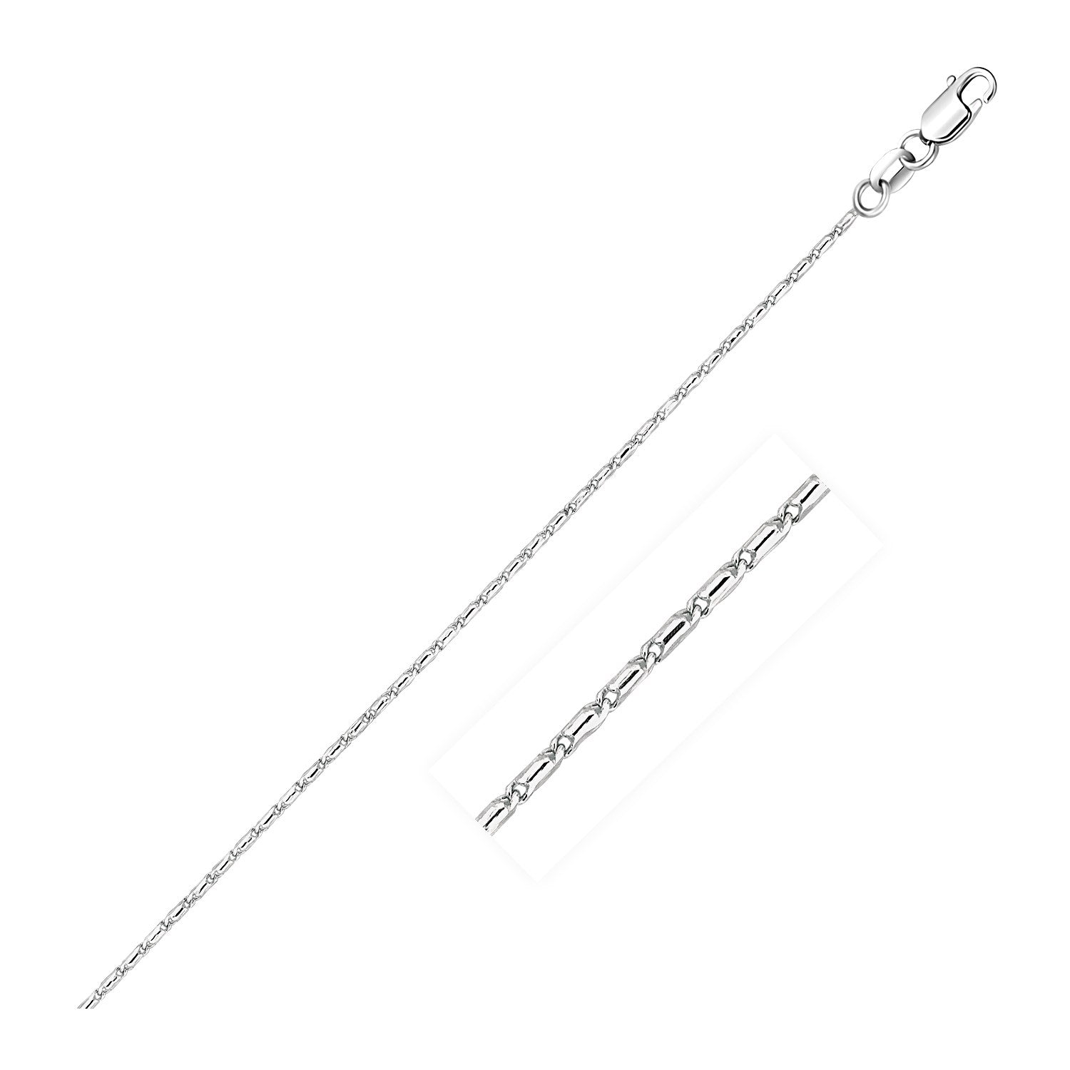 Chaîne pendentif Lumina en or blanc 14 carats 0,9 mm