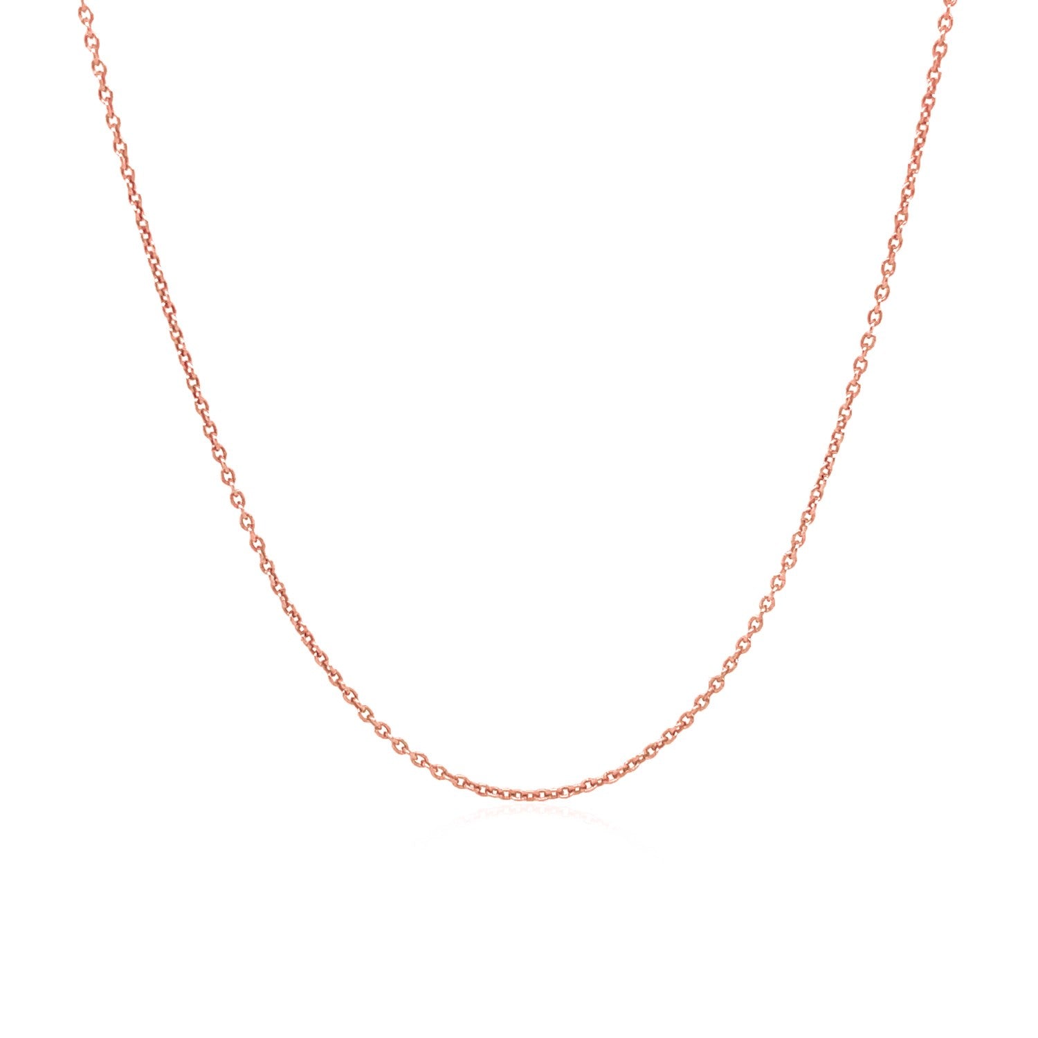 Chaîne à maillons ronds en or rose 14 carats 1,1 mm