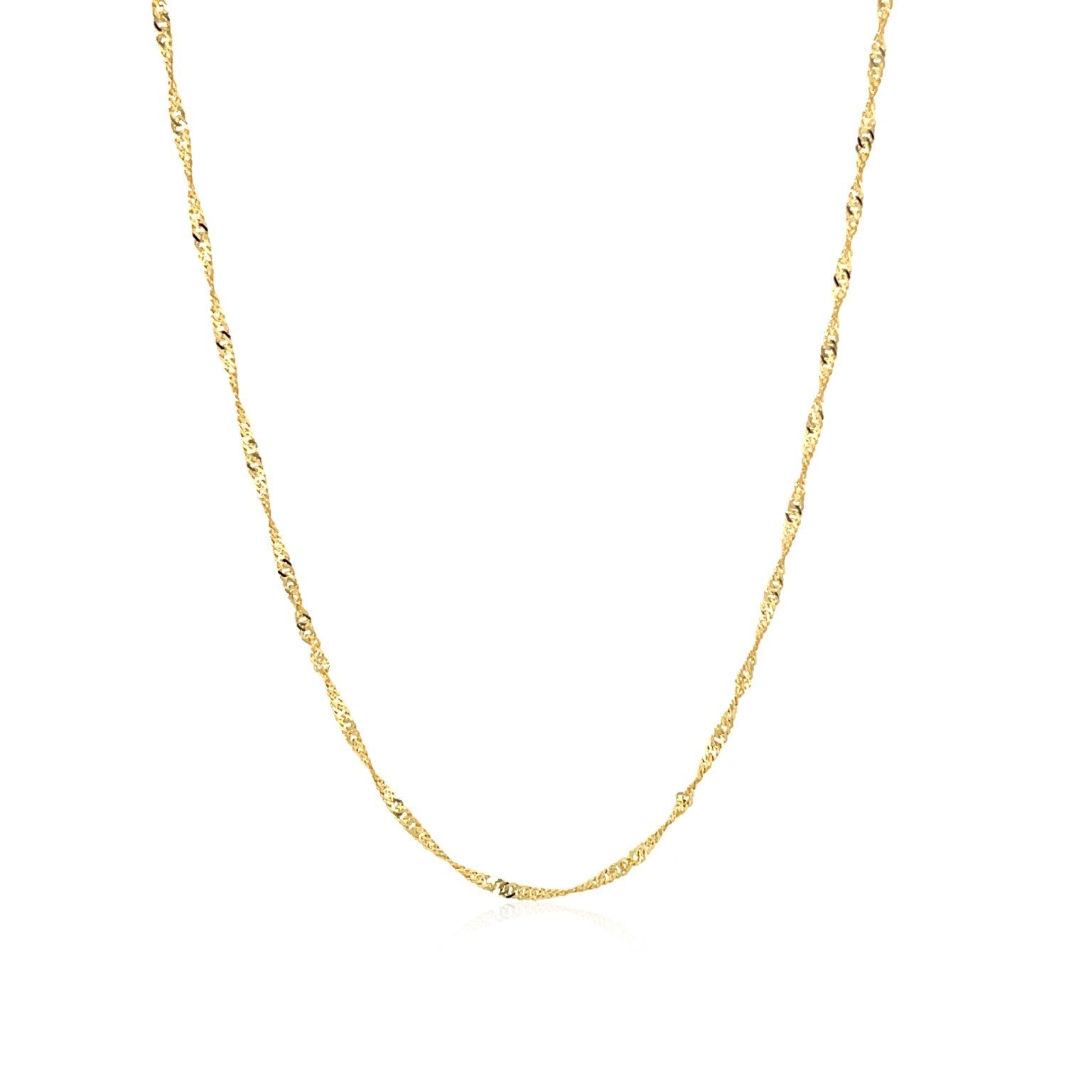 Chaîne Singapour en or jaune 10 carats 1,5 mm